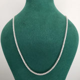 Classic Diamond Tennis Necklace - Round Natural Diamonds