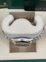 Rolex Lady Datejust 31mm Black/Dark Grey Mother of Pearl Diamond Dial Fluted Two-Tone Jubilee - 278273 - New 2025