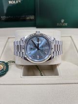 Rolex Day-Date "President" Platinum Ice Blue Baguette Dial - 228236 - New 2025