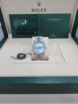 Rolex Day-Date "President" Platinum Ice Blue Baguette Dial - 228236 - New 2025