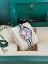 Rolex Lady Datejust 28mm Pink Diamond Dial Jubilee - 279174 - New 2025