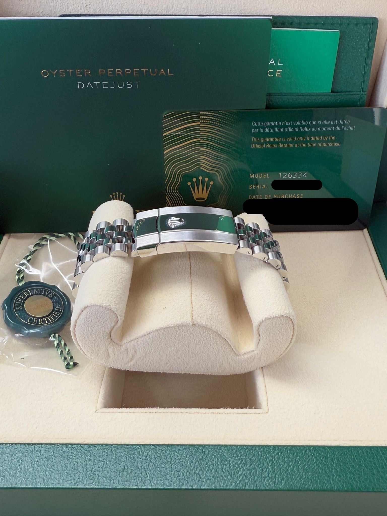 Rolex Datejust 41mm Blue Diamond Dial Fluted Bezel Jubilee Bracelet 126334 – New 2025