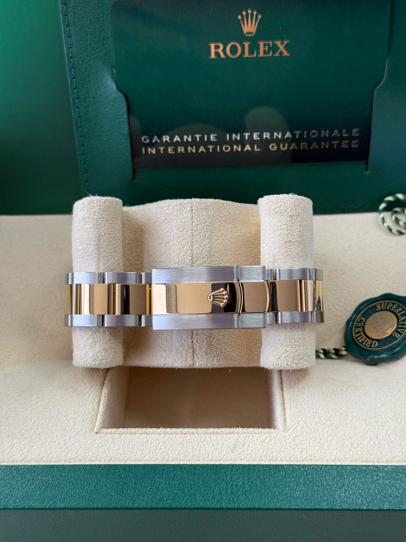 Rolex Datejust 41mm Two-Tone Yellow Gold White Index Dial Smooth Bezel Oyster Bracelet 126303 – New 2025