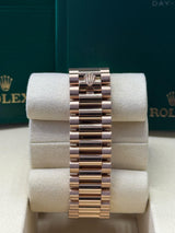 Rolex Day-Date "President" 36mm Everose Green Aventurine Roman Diamond Dial - 128235 - New 2025
