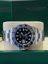 Rolex GMT-Master II 40mm Black Dial Blue/Black Bezel Oyster "Batman" - 126710BLNR - New 2025
