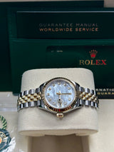 Rolex Lady Datejust 31mm Mother of Pearl Diamond Dial Two-Tone Jubilee - 278273 - New 2025