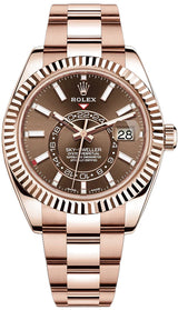 Rolex Sky-Dweller 42mm Rose Gold Chocolate Dial Oyster - 336935 - New 2025