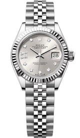 Rolex Lady Datejust 28mm Silver Star Diamond Dial Jubilee - 279174 - New 2025
