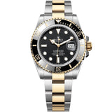 Rolex Submariner 41mm Two-Tone Yellow Gold Black Dial Black Bezel - 126613LN - New 2025