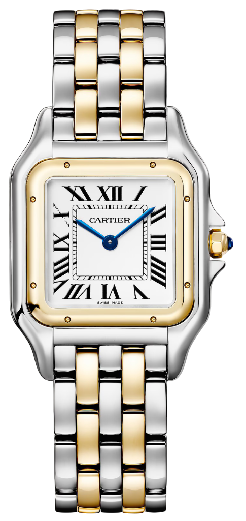 Panthẻre De Cartier Medium Two Tone Silvered Roman Dial - W2PN0019 - New 2025