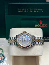 Rolex Lady Datejust 31mm Mother of Pearl Diamond Dial Two-Tone Jubilee - 278273 - New 2025