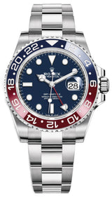 Rolex GMT-Master II 40mm White Gold Blue Dial Blue/Red Bezel "Pepsi" Oyster - 126719BLRO - New 2025