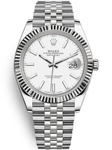 Rolex Datejust 41mm Fluted Bezel White Index Dial Jubilee - 126334 - Brand New 2024