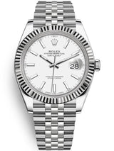 Rolex Datejust 41mm Fluted Bezel White Index Dial Jubilee - 126334 - New 2025