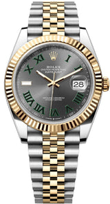 Rolex Datejust 41mm Two-Tone Yellow Gold Fluted Bezel "Wimbledon" Dial Jubilee - 126333 - New 2025