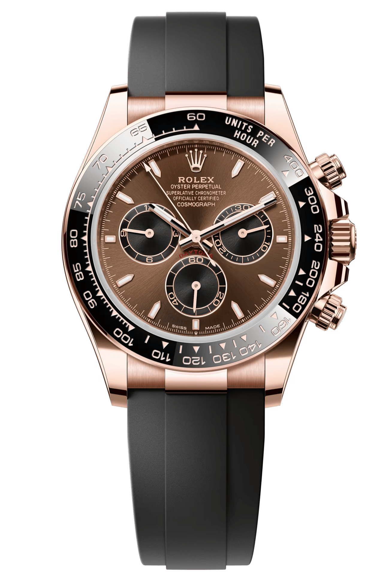 Rolex Cosmograph Daytona 40mm Everose Gold Chocolate Index Dial Black Ceramic Bezel Oysterflex 126515LN – New 2025 / 2026