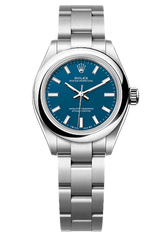 Rolex Oyster Perpetual 28mm Med Blue Dial - 276200 - New 2025