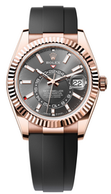 Rolex Sky-Dweller 42mm Rose Gold Slate Dial Oysterflex - 336235 - New 2025