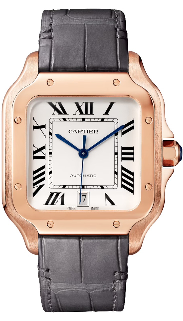 Cartier Santos Large Rose Gold White Dial WGSA0019