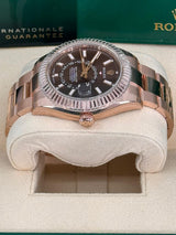 Rolex Sky-Dweller 42mm Rose Gold Chocolate Dial Oyster - 336935 - New 2025