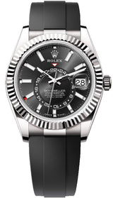 Rolex Sky-Dweller 42mm White Gold Black Dial Oysterflex - 336239 - New 2025