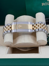 Rolex Datejust 41mm Two-Tone Yellow Gold Fluted Bezel Black Diamond Dial Jubilee - 126333 - New 2025