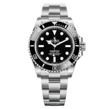Rolex Submariner 41mm No Date Stainless Steel Black Dial Black Bezel  - 124060  - New 2025