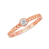 Rose Gold Round Link Ring