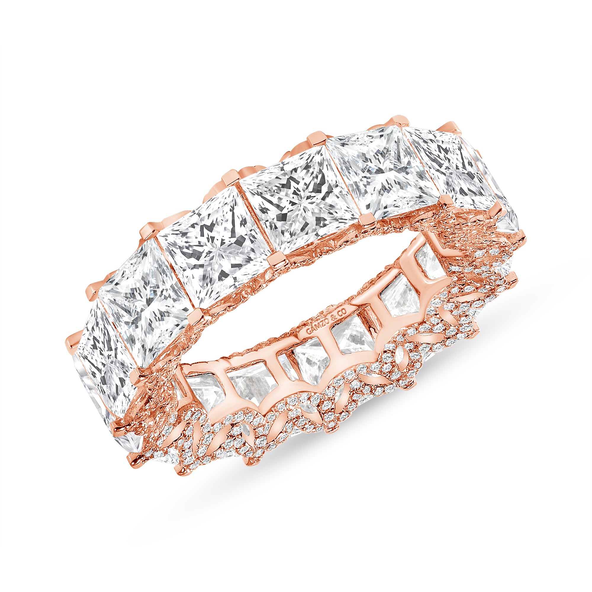 Rose Gold Princess Eternity Band