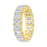 Emerald Cut Natural Eternity Band - 7 Carat