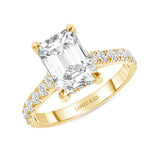 Yellow Gold Emerald Cut Diamond Engagement Ring