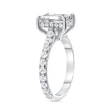 Gold Emerald Cut Diamond Engagement Ring