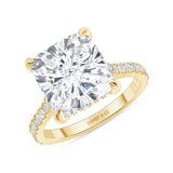 gold cushion cut diamond