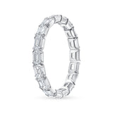 Emerald Cut Natural Diamond Eternity Band. East-West