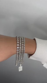 Natural Diamond Tennis Bracelet Illusion Setting - Round Diamonds