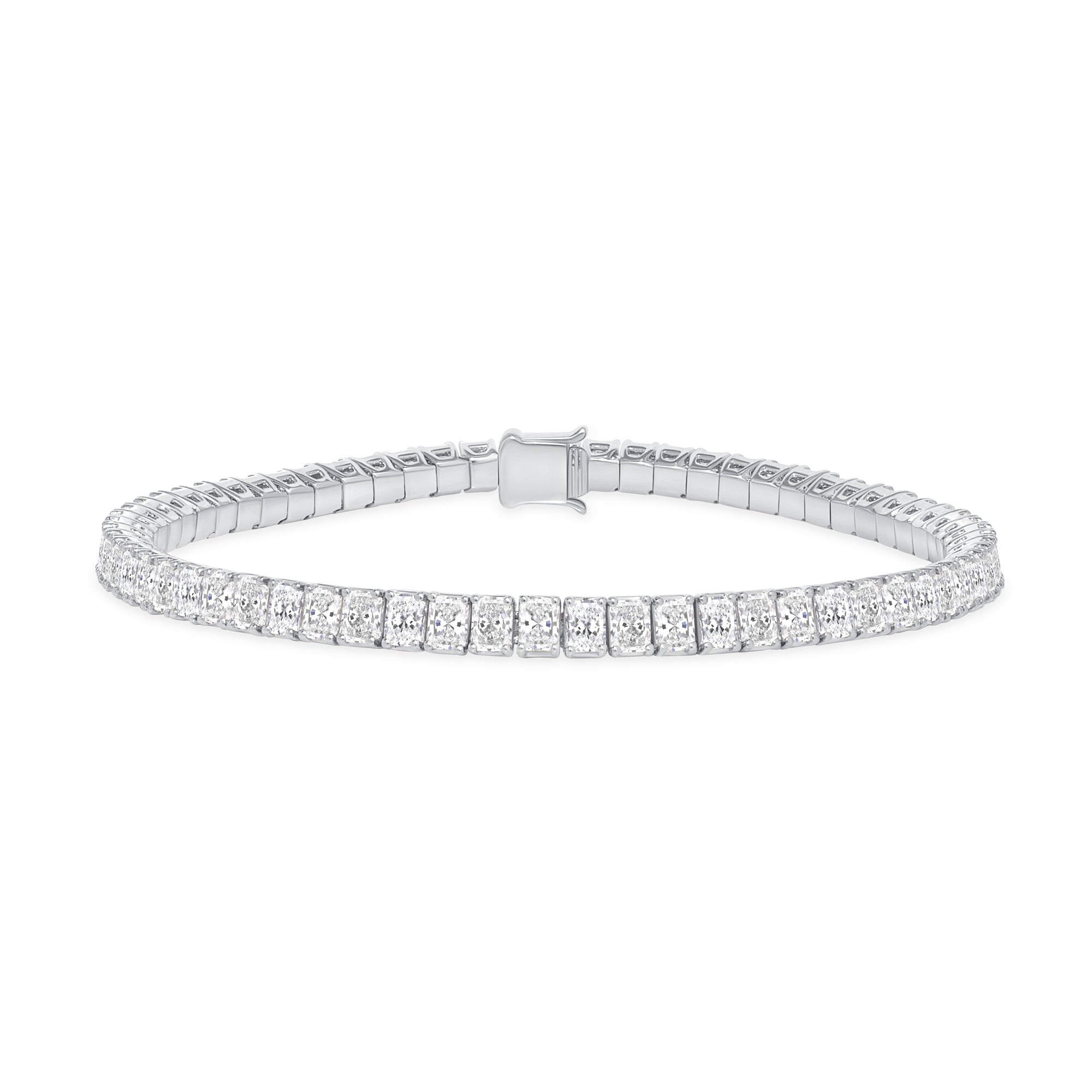 White Gold Radiant-Cut Diamond Bracelet