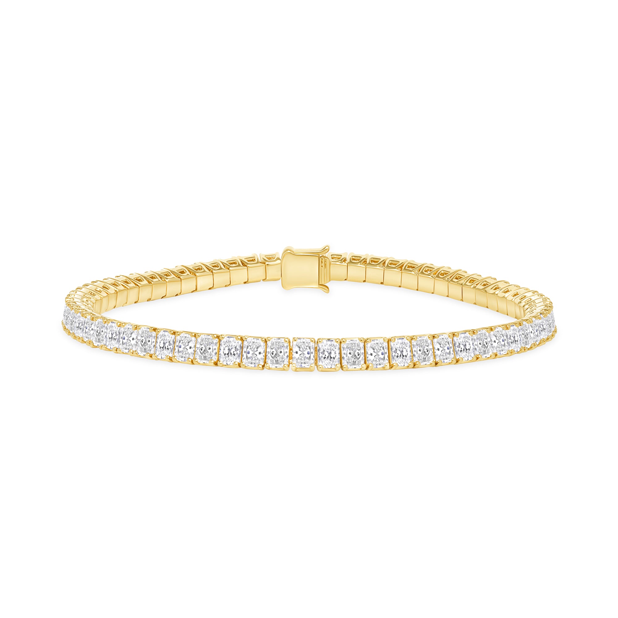 Gold Radiant-Cut Diamond Bracelet