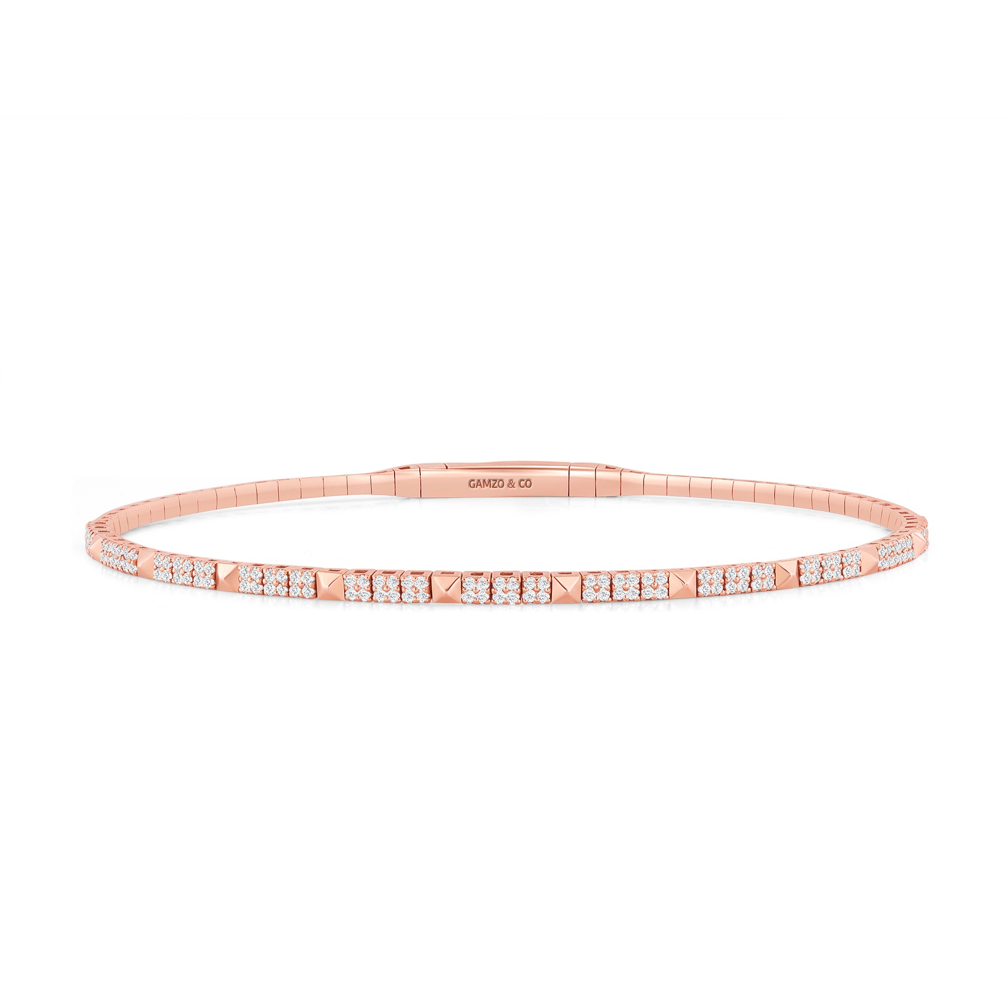 Gold Natural Diamond Bangle