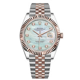 Rolex Datejust 36mm Two-Tone Everose Gold Fluted Bezel Mother of Pearl Diamond Dial Jubilee - 126231 - Brand New 2024