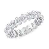 White Gold Oval Cut Diamond Eternity Band