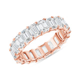 Emerald Cut Natural Eternity Band - 7 Carat