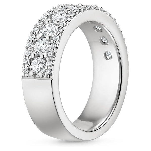 Half-Way Natural Diamond Eternity Ring, Wedding Band