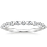 Round Cut Natural Diamond Floating Eternity Band, Half-way Diamond Ring