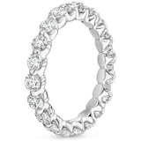 Round Cut Natural Diamond Floating Eternity Band, Diamond Ring