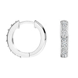 18k Gold Natural Diamond Huggie Earrings