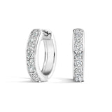 18k Gold Natural Diamond Huggie Earrings