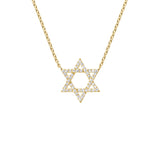 Diamond Star of David Necklace