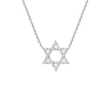 Diamond Star of David Necklace