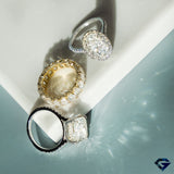 Oval Diamond Halo Ring