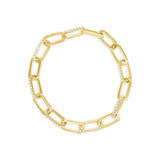 Diamond Paperclip Link Bracelet